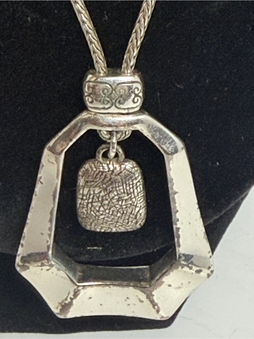 Brighton Silver-Tone Geometric Pendant Necklace - Picture 2 of 6